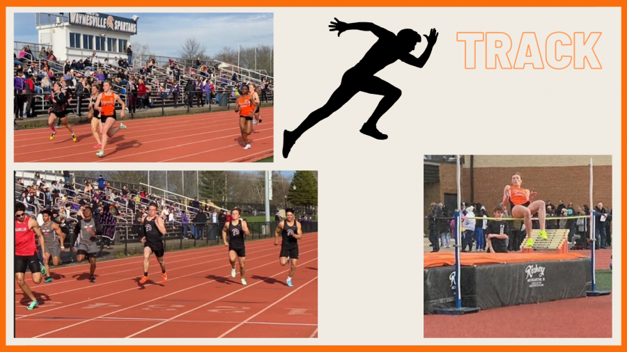 collage of students during Track